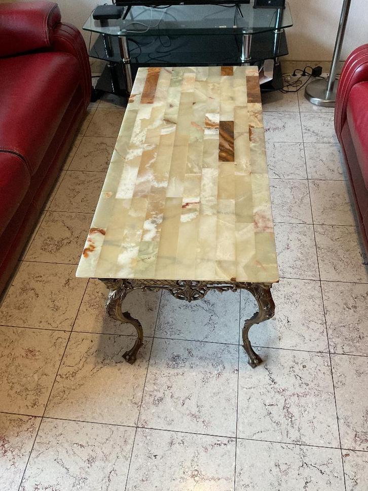 Table de salon, Huis en Inrichting, Tafels | Salontafels, Gebruikt, 50 tot 75 cm, 50 tot 100 cm, 100 tot 150 cm, Rechthoekig, Metaal