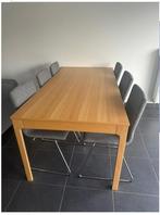 Ikea Eiken tafel ,180/240x90 cm, Ophalen, Eikenhout, 50 tot 100 cm, Zo goed als nieuw