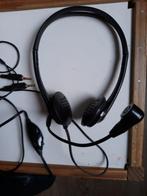 Headset stéréo avec micro, câble 2m, Utilisé, Enlèvement ou Envoi