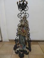 Mariabeeld in smeedijzeren nis, Antiek en Kunst, Antiek | Religieuze voorwerpen, Ophalen