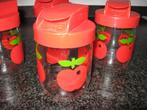 4 x Retro Vintage Gulf met Rode Appels Voorraadpot Strooier, Ophalen of Verzenden