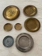 Lot de 7 plats anciens gravés, Antiquités & Art, Antiquités | Bronze & Cuivre, Enlèvement ou Envoi