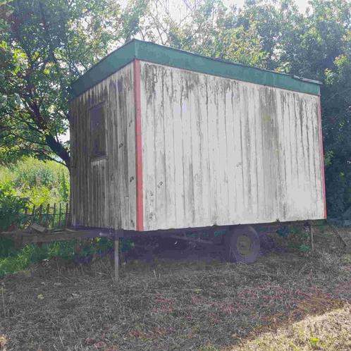 Robuuste werfkeet/schaftwagen/ Roulotte de chantier robuste, Doe-het-zelf en Bouw, Bouwketen en Schaftketen, Gebruikt, Ophalen of Verzenden