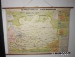 Mooie wandkaart provincie antwerpen jaren 60, Ophalen of Verzenden, Gebruikt