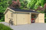 Abri de jardin Falkland, garage en bois : 575 x 575 cm, Goedkooptuinhuis, Garage Falkland, Carport, Blokhut Falkland, Envoi, Neuf