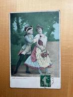 Oude Franse postkaart verliefd koppel, Envoi, 1920 à 1940, Affranchie