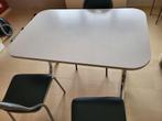 keukentafel en stoelen, Huis en Inrichting, Ophalen, Gebruikt, Klassiek, Metaal