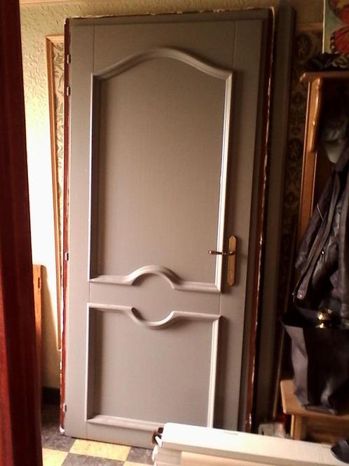 Meranti deur, Doe-het-zelf en Bouw, Deuren en Vliegenramen, Gebruikt, Overige typen, 200 tot 215 cm, 80 tot 100 cm, Hout, Ophalen