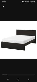 Ikea Malm Bedframe 140x200 zwart, Huis en Inrichting, Slaapkamer | Bedden, Ophalen, Gebruikt, Twijfelaar, Zwart