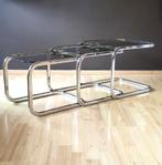✔️ Vittorio Italië tafels uit de jaren 70, Huis en Inrichting, Verzenden, Design 70s', Zo goed als nieuw, Glas