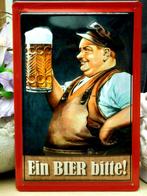 Reclamebord van Ein Bier bitte ! in reliëf -20x30cm., Verzamelen, Nieuw, Reclamebord, Verzenden
