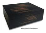 h45 HUMIDOR BOOKWILL  VINTAGE MAT 75 SIGAREN MET INZET TRAY, Boite à tabac ou Emballage, Envoi, Neuf
