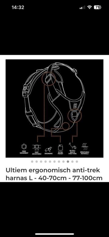 Explor ergonomisch anti-trek tuig en halsband, Enlèvement ou Envoi, Utilisé, Accessoires pour laisse pour chien