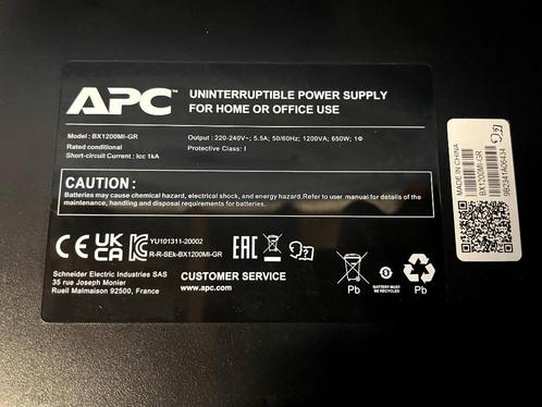 APC BXI1200MI-GR power back-up, Computers en Software, Noodvoedingen (UPS), Zo goed als nieuw, Ophalen