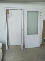 PVC voordeur, Ophalen, 80 tot 100 cm, 215 cm of meer, Glas