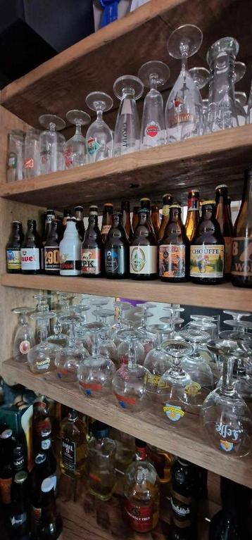 250 verschillende oude bierglazen in perfecte staat beschikbaar voor biedingen