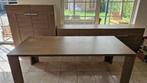 Houten eettafel, Huis en Inrichting, Tafels | Eettafels, 200 cm of meer, 50 tot 100 cm, Rechthoekig, Hout