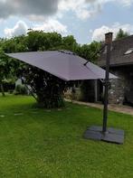 Parasol gris sur pied  4m d'amplitude, Ophalen, Zo goed als nieuw, Verstelbaar