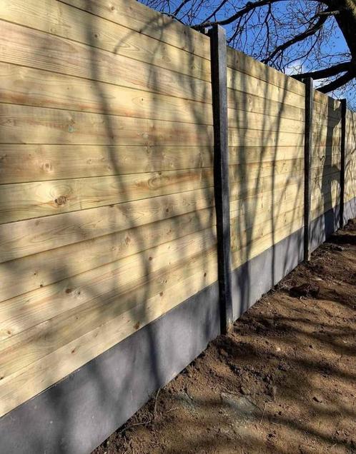 Clôture béton bois, Tuin en Terras, Tuinhekken en Hekwerk, Ophalen of Verzenden