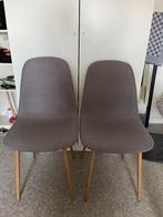 2 grijze stoelen (apart kopen is ook mogelijk), Maison & Meubles, Chaises, Comme neuf, Enlèvement, Tissus, Deux