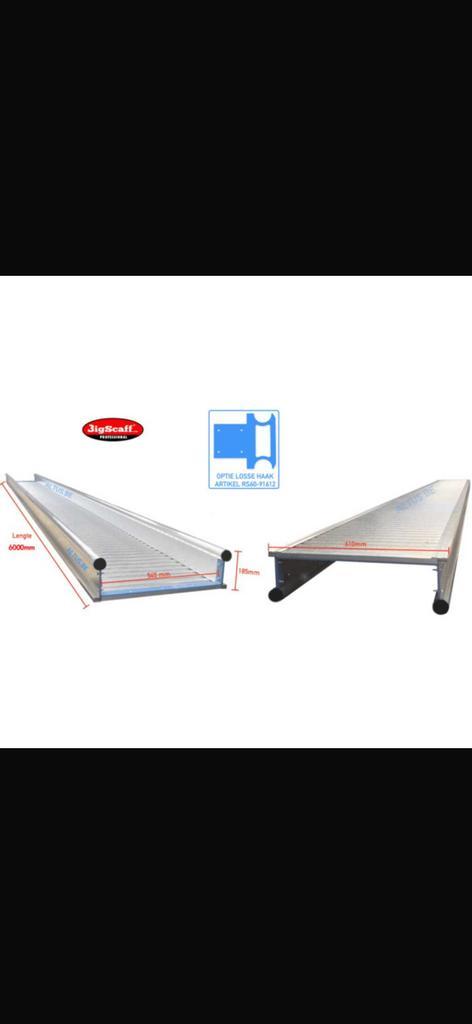 werkbrug + leuning + haken (Euroscaffold / Recto-Verso), Doe-het-zelf en Bouw, Hang- en Sluitwerk, Zo goed als nieuw, Overige typen