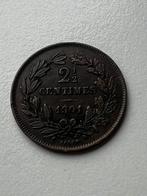 Luxembourg 2 1/2 Cent 1901, Ophalen of Verzenden, Losse munt