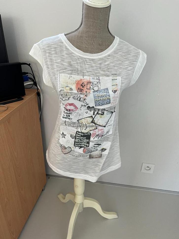 fly girl s/m, Kleding | Dames, T-shirts, Gedragen, Maat 36 (S), Overige kleuren, Korte mouw, Ophalen of Verzenden