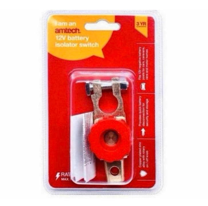 Amtech 12V Battery isolator switch - Accu schakelaar knop, Auto diversen, Autospeakers, Nieuw, Ophalen of Verzenden