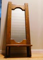 Hangspiegel in houten kader, Huis en Inrichting, Woonaccessoires | Spiegels, Ophalen, Minder dan 50 cm, Zo goed als nieuw, Minder dan 100 cm