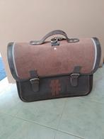 Lederen boekentas, Handtassen en Accessoires, Tassen | Schooltassen, Ophalen, Gebruikt