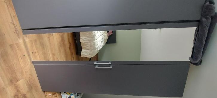 Kleerkast, 5 deurs met spiegel, Huis en Inrichting, Kasten | Kleerkasten, Gebruikt, Met lade(s), Met deur(en), Met klep(pen), Met plank(en)