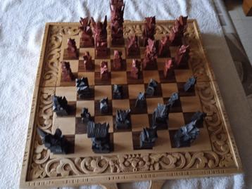 heel mooi Afrikaans handgemaakt schaakspel 
