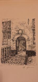 Ets tekening, Antiek en Kunst, Kunst | Etsen en Gravures, Ophalen