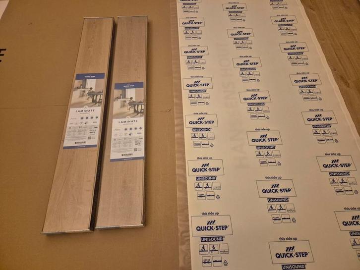 Quickstep Impressive laminaat 3,67m2 + ondervloer Unisound, Bricolage & Construction, Planches & Dalles, Neuf, Aggloméré, Synthétique