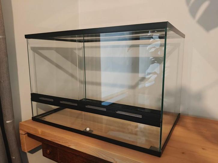 Nieuw terrarium 60x40x40 cm + kurkwand, Dieren en Toebehoren, Reptielen en Amfibieën | Toebehoren, Zo goed als nieuw, Terrarium of Paludarium