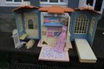 Draagbaar Barbie vakantiehuis  Mattel jaren 80 90, Maison de poupées, Enlèvement, Utilisé