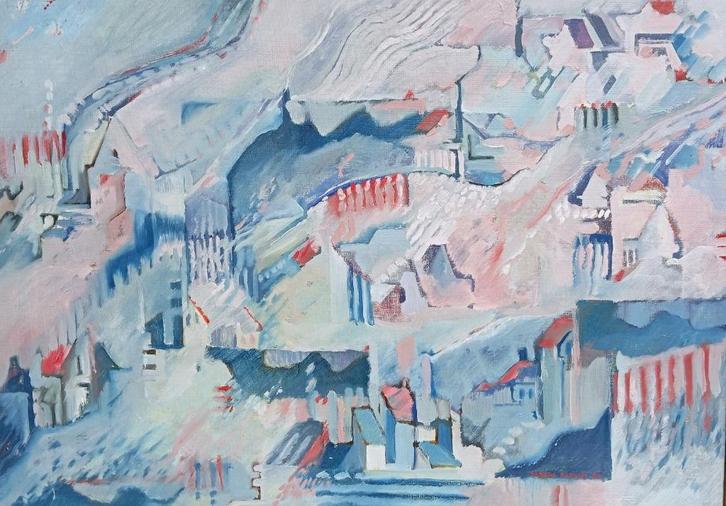 Raphaël Tanghe modern schilderij abstract, Antiek en Kunst, Kunst | Schilderijen | Modern, Ophalen of Verzenden