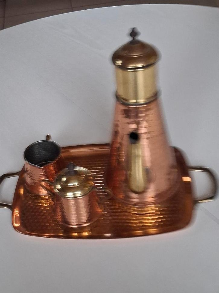 Koperen koffiestel, Antiek en Kunst, Antiek | Brons en Koper, Koper, Ophalen