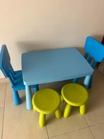 Kindertafel + 2 stoelen + 2 krukjes MAMMUT, Enfants & Bébés, Enlèvement, Table(s) et Chaise(s)