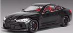 DieCast model auto metaal BMW M4 (1:24) zwart, Ophalen of Verzenden, Nieuw, Auto