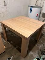 Table carrée en contreplaqué aspect bois clair, Maison & Meubles, Tables | Tables à manger, Enlèvement, Comme neuf