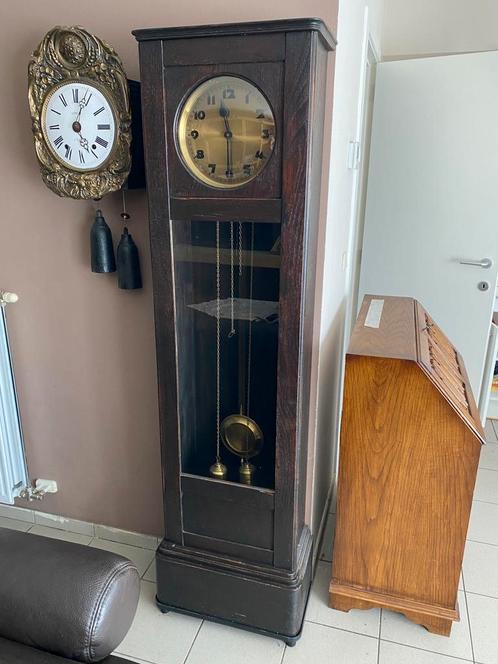 Staande slingerklok – vintage regulateur – houten kast, Antiek en Kunst, Antiek | Klokken, Ophalen