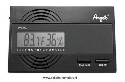 dhm1 DIGITALE HYGROMETER (HUMIDOR) + TEMPERATUUR MERK ANGELO, Collections, Articles de fumeurs, Briquets & Boîtes d'allumettes