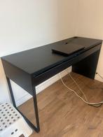 Bureau noir IKEA Micke 142x50 cm, Maison & Meubles, Enlèvement, Comme neuf, Bureau