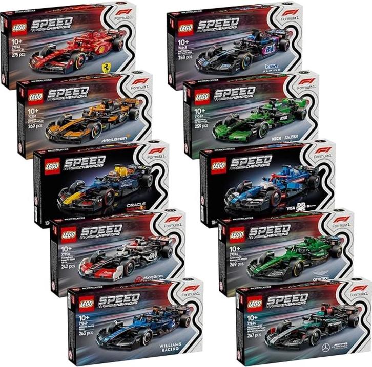 Lego F1 Speed Cars Complete Collection 77242 tot 77251, Kinderen en Baby's, Speelgoed | Duplo en Lego, Nieuw, Lego, Complete set
