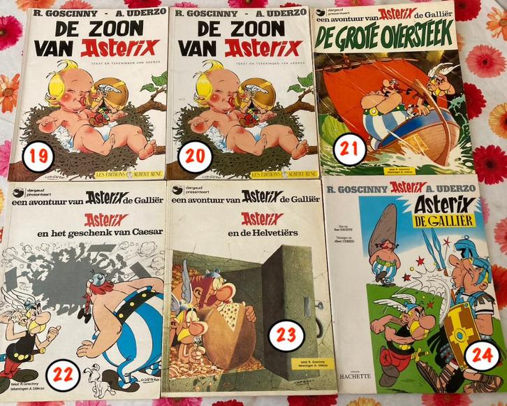 Strips: Asterix, Rataplan, Conan, Charitas, Taar, enz..., Boeken, Stripverhalen, Gelezen, Meerdere stripboeken, Ophalen