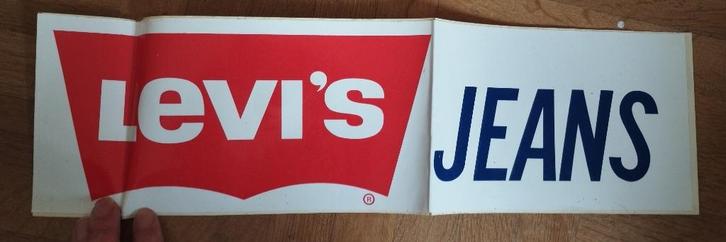 Zeer grote LEVI'S Jeans 1971 Sponsor Cars Sticker, Motoren, Accessoires | Stickers, Verzenden