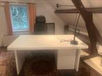 Bureau met lederen burostoel en leeslamp, Huis en Inrichting, Bureaus, Ophalen, Gebruikt, Bureau