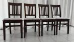 4 houten stoelen voor de eetkamer, Brun, Enlèvement, Utilisé, Tijdloos