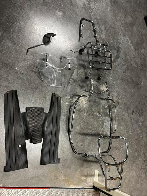 Vespa px125 valbeugelset bagagedrager spiegel rechts, Fietsen en Brommers, Brommers | Vespa, Zo goed als nieuw, Ophalen of Verzenden